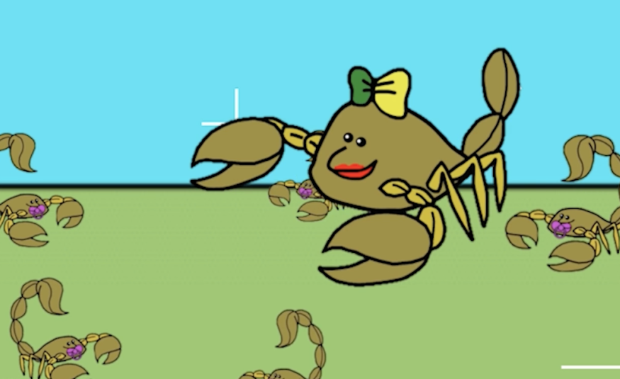 Figure 3. A determined scorpion that would rather lose its tail than remain single.