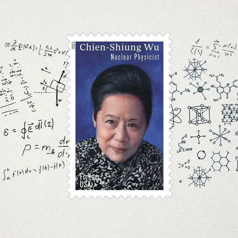图1:美国邮政局发行的吴健雄的永久邮票