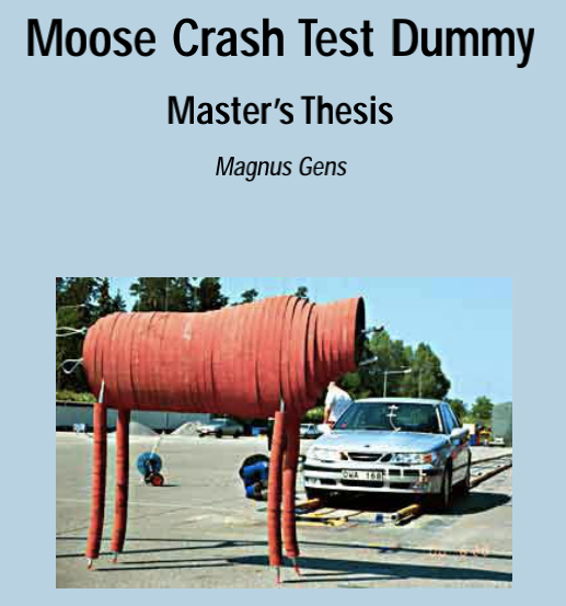 Figure 17. The dummy moose crash-test model.